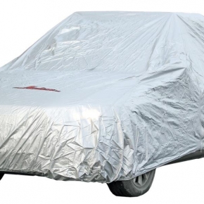 AIRLINE Чехол-тент на автомобиль защитный, размер S (455х186х120см), цвет серый, молния для двери, универсальный