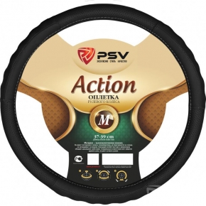 Оплётка на руль  PSV ACTION Fiber (Черный) М