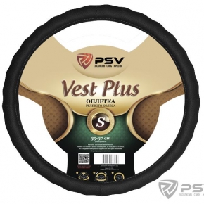 Оплётка на руль  PSV VEST (EXTRA) PLUS Fiber (Черный) S