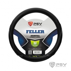 Оплётка на руль PSV FELLER (Черный/Отстрочка серая) M