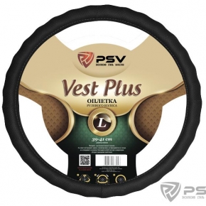 Оплётка на руль  PSV VEST (EXTRA) PLUS Fiber (Черный) L