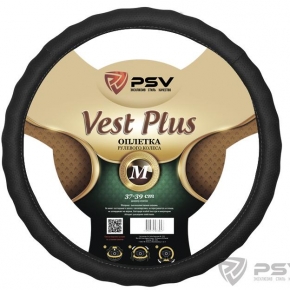 Оплётка на руль  PSV VEST (EXTRA) PLUS Fiber (Черный) М