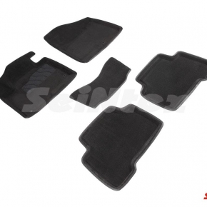 Комплект ковриков 3D HYUNDAI SANTA FE III черные