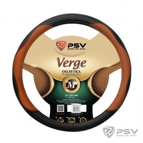 Оплётка на руль  PSV VERGE Fiber (Черно-Коричневый) M