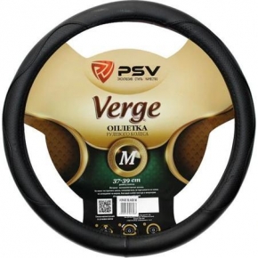 Оплётка на руль  PSV VERGE Fiber (Черный/Отстрочка белая) M