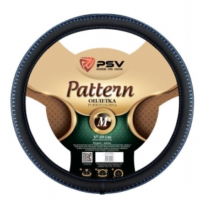 Оплётка на руль  PSV PATTERN Fiber (Черный/Отстрочка синяя) M