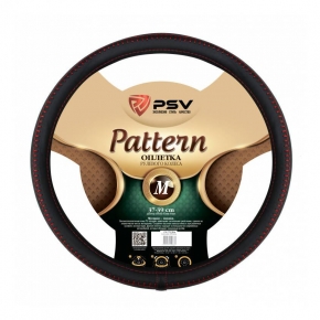 Оплётка на руль  PSV PATTERN Fiber (Черный/Отстрочка красная) M