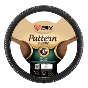 Оплётка на руль  PSV PATTERN Fiber (Черный/Отстрочка белая) M