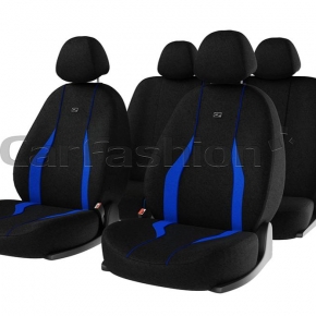 Чехлы на сиденья Neon черно-синие  CarFashion