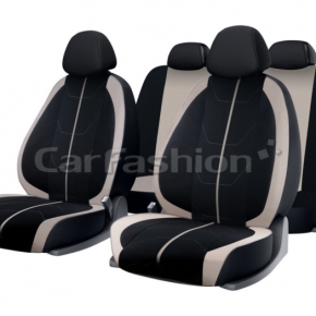 Чехлы для сидения «BRAVO» в черно-бежевом цвете CarFashion