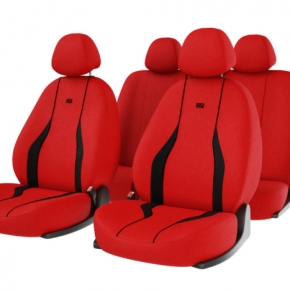 Чехлы на сиденья Neon красно-черные CarFashion 