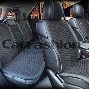 Комплект накидок CarFashion на сиденья Capri Plus в чёрном цвете
