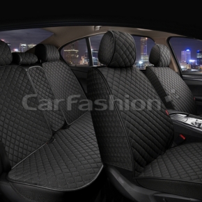 Комплект универсальных Накидок "LINEN CUBE PLUS"  от CarFashion Черные